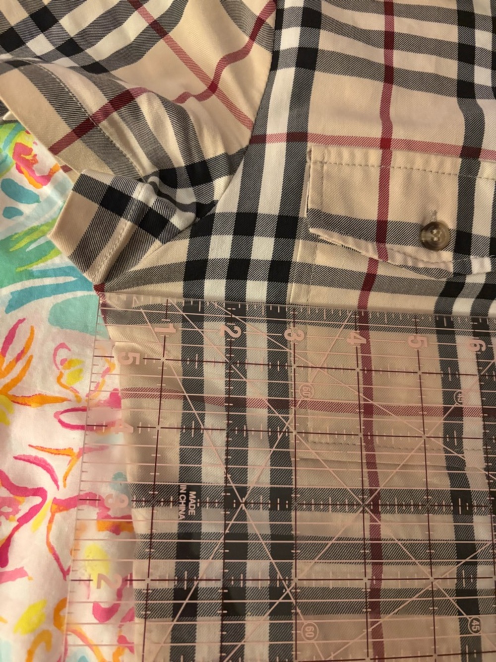 BURBERRY Beige Plaid Button-Front Shirt Dress with Belt - Picture 4 of 12
